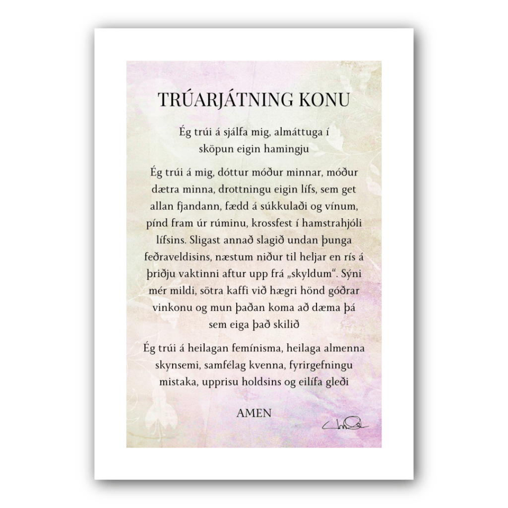 trúarjátning konu