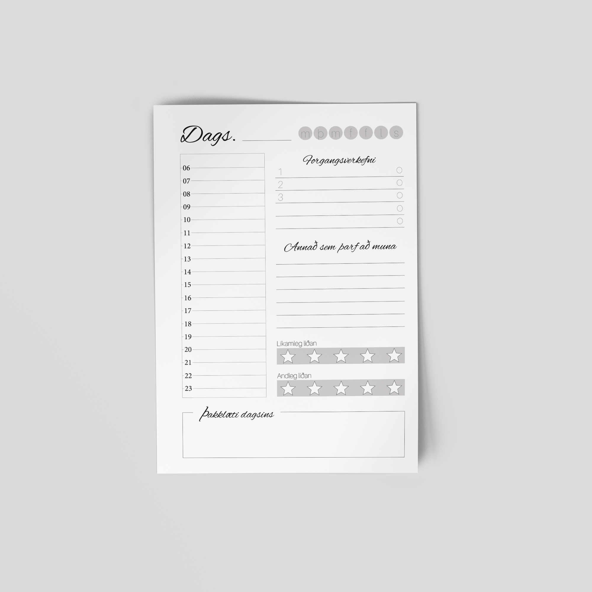 einn dagur mockup